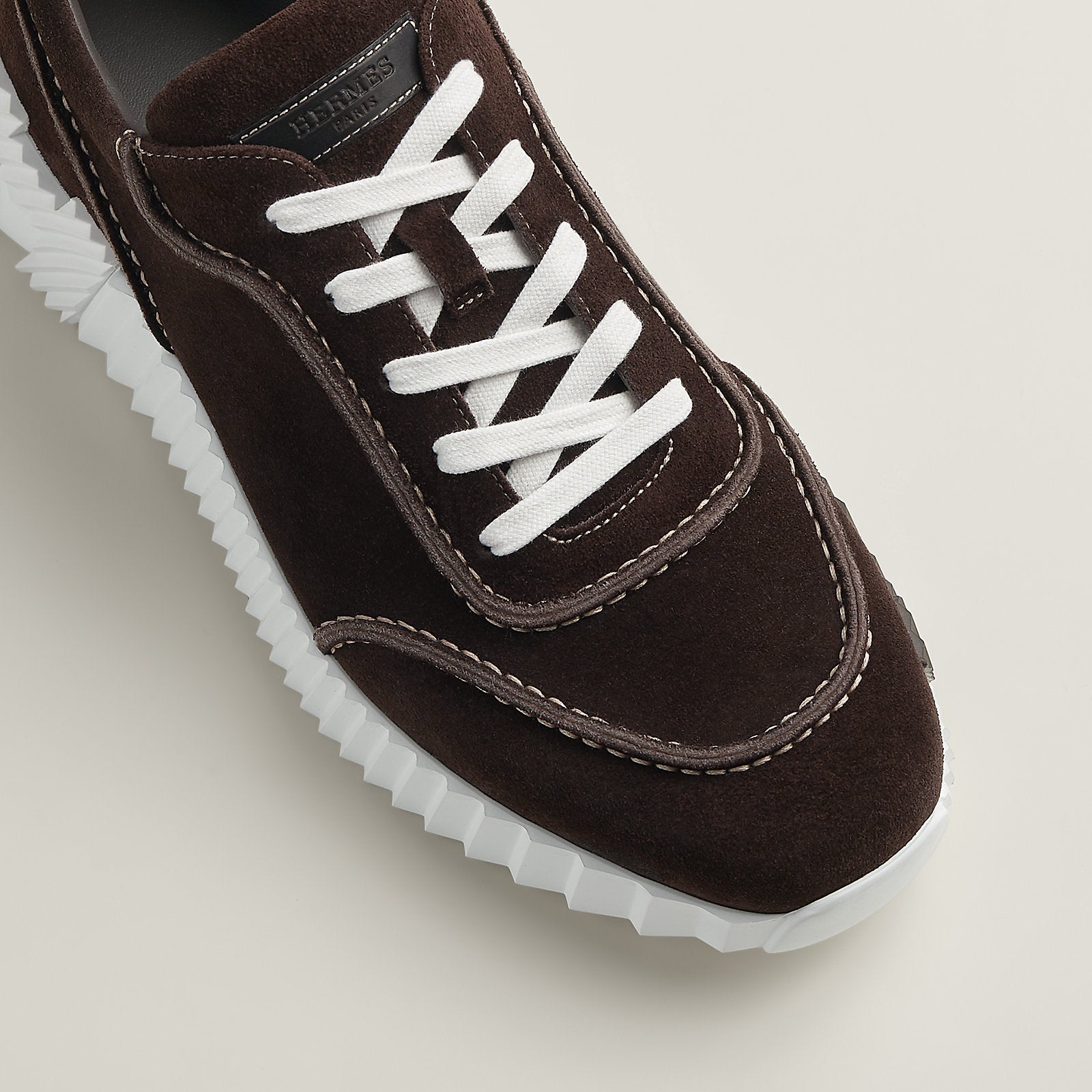 Hermès Next Sneaker Marron Ébène - vue du dessus
