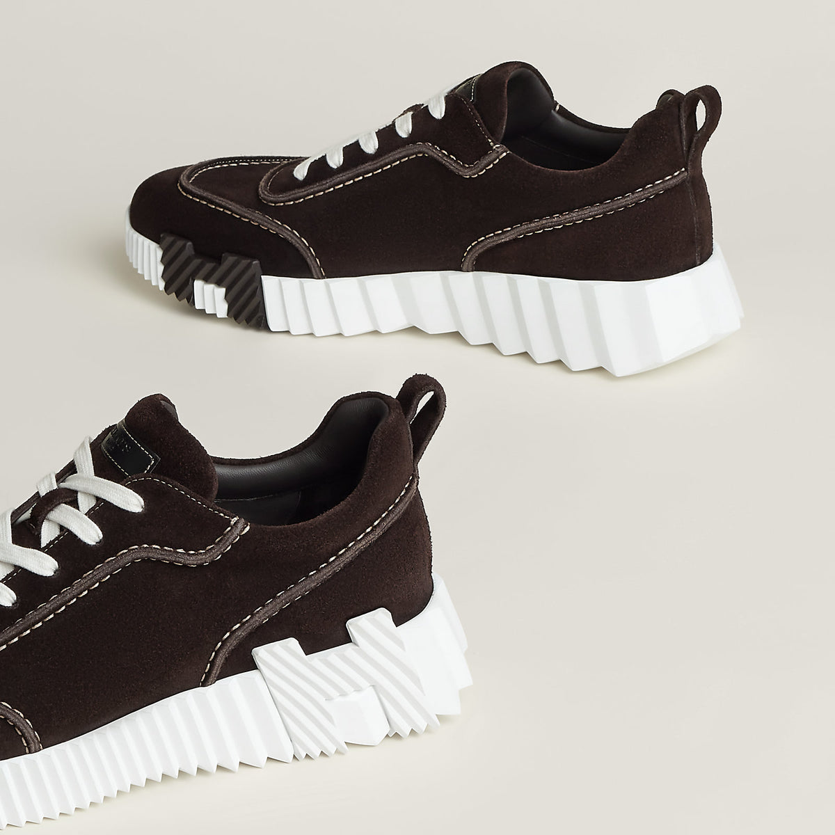 Hermès Next Sneaker Marron Ébène - détail